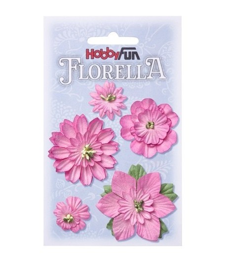 FLEURS TONS ROSE X 5 