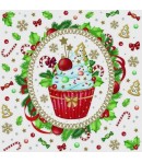 SERVIETTE CUPCAKE DE NOEL