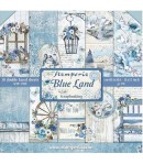 BLOC 10 FEUILLES BLUE LAND 30.5 X 30.5 CM SBBL47