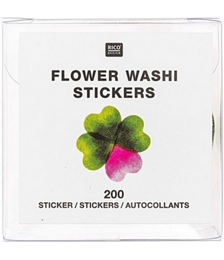 FLOWER WASHI STICKERS LOVE