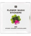 FLOWER WASHI STICKERS LOVE