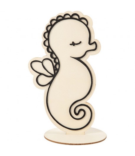 FIGURINE BOIS HIPPOCAMPE POUR FOAM CLAY