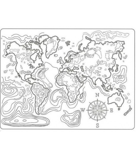 MOULE PVC FLEXIBLE - MAP OF THE WORLD K3PTA544