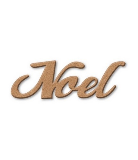 PLAQUE NOEL EN MEDIUM 26.5X8.5CM