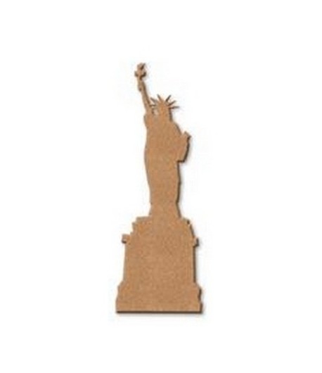 PLAQUE STATUE DE LA LIBERTE EN MEDIUM 5X15CM