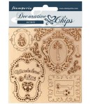 FORMES CARTON DECORATIVE CHIPS ALICE KEYS AND FRAMES 14X14CM - SCB75