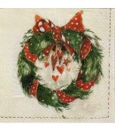 SERVIETTE COURONNE DE NOEL