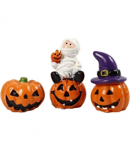 FIGURINES HALLOWEEN EN RESINE X 3