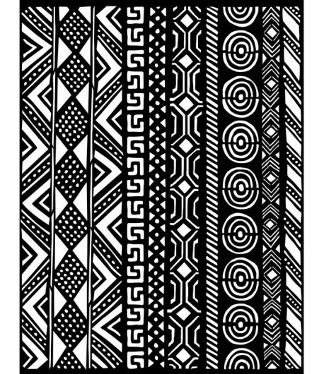 POCHOIR 20X25 EP 0.25 TRIBAL BORDERS KSTD102 STAMPERIA