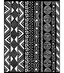 POCHOIR 20X25 EP 0.25 TRIBAL BORDERS KSTD102 STAMPERIA