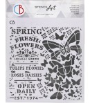 POCHOIR SPRING FRESH FOOWERS 22X24 CM - CIAO BELLA MS8-010