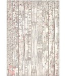 PAPIER DE RIZ A4 SWEET WINTER - WOOD PATTERNS 21X29.7 - DFSA4733 - STAMPERIA