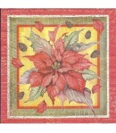 SERVIETTE POINSETTIAS ECLATANTS