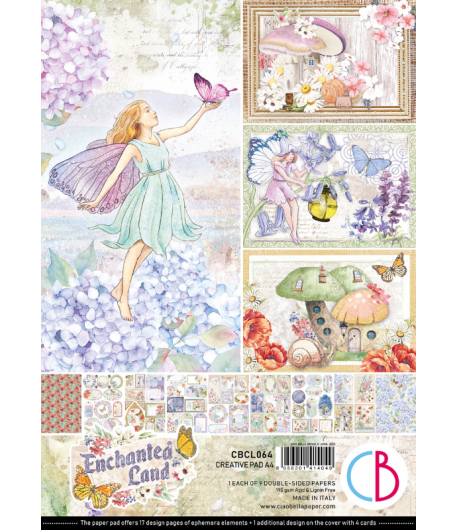 BLOC 9 FEUILLES ENCHANTED LAND CIAO BELLA A4 CBCL064