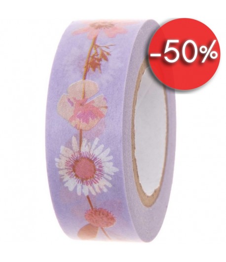 MASKING TAPE LILAS - FLEURS X10 M RICO