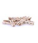 10 PINCES A LINGE EN BOIS NATUREL - 0.8X2.5CM