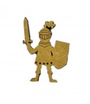 SUJET BOIS CHEVALIER EN ARMURE 3X4CM