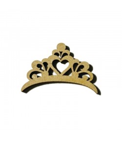 SUJET BOIS COURONNE DE PRINCESSE 3.6X2CM