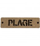 BOIS ETIQUETTE PLAGE 6X1.6CM