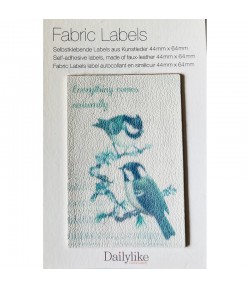 ETIQUETTE ADHESIVE FABRIC LABEL MESANGES 4.4X6.4CM