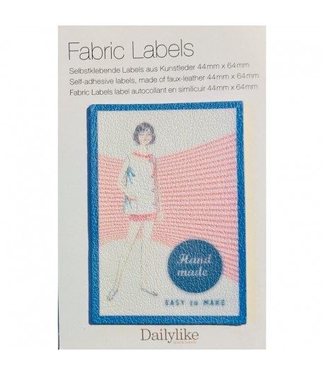 ETIQUETTE ADHESIVE FABRIC LABEL FEMME 4.4X6.4CM