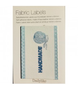 ETIQUETTE ADHESIVE FABRIC LABEL HANDMADE/LAINE 4.4X6.4CM