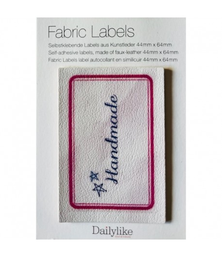 ETIQUETTE ADHESIVE FABRIC LABEL ETOILES 4.4X6.4CM