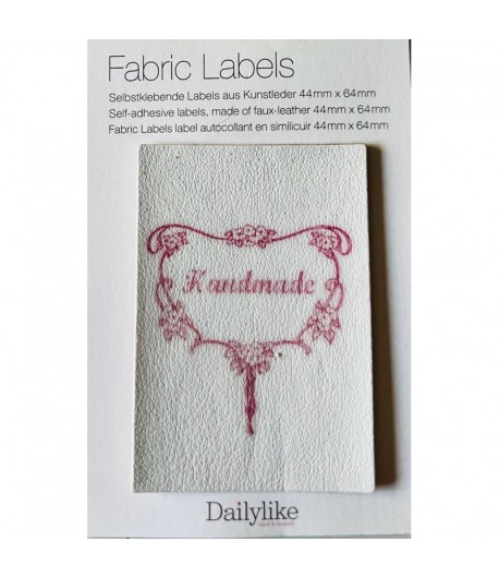 ETIQUETTE ADHESIVE FABRIC LABEL HANDMADE 4.4X6.4CM