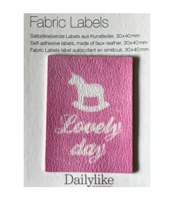 ETIQUETTE ADHESIVE FABRIC LABEL LOVELY DAY 3X4CM