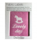 ETIQUETTE ADHESIVE FABRIC LABEL LOVELY DAY 3X4CM