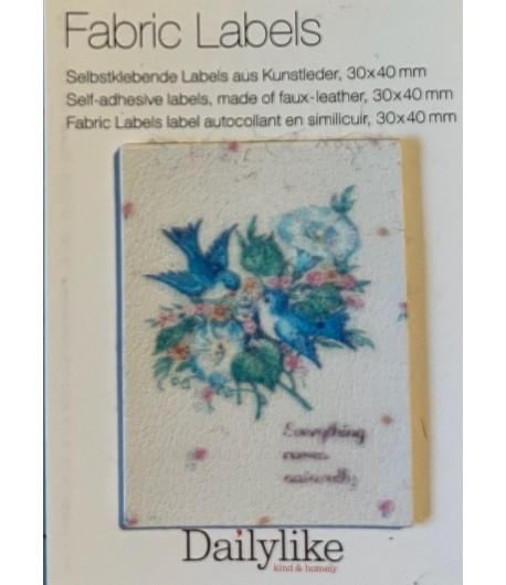 ETIQUETTE ADHESIVE FABRIC LABEL NID 3X4CM