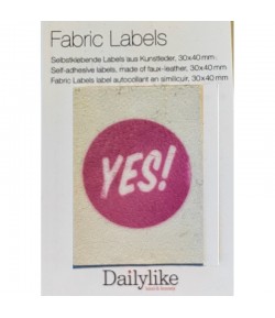 ETIQUETTE ADHESIVE FABRIC LABEL YES 3X4CM