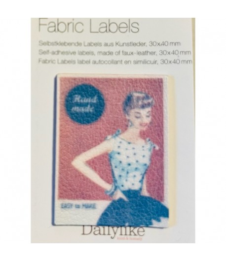 ETIQUETTE ADHESIVE FABRIC LABEL MODE 3X4CM