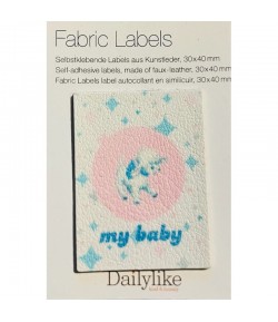 ETIQUETTE ADHESIVE FABRIC LABEL MY BABY 3X4CM