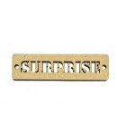 SUJET BOIS ETIQUETTE SURPRISE 6.9X1.6CM