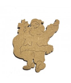 SUJET BOIS PERE NOEL 3.7X4CM