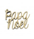 SUJET BOIS MOT PAPA NOEL 4.2X3.3CM