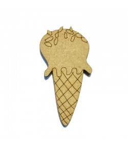 SUJET BOIS CORNET DE GLACE 2X4CM