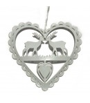 COEUR EN METAL BLANC KM71 9X9.6CM KM71