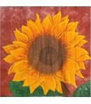 SERVIETTE TOURNESOLS FOND OCRE