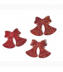 CLOCHES X3- ROUGE 4.6X3.3CM