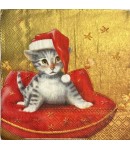 SERVIETTE CHATONS DE NOEL