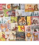 ANIMAUX DE LA FORET - LOT DE 30 SERVIETTES - 01