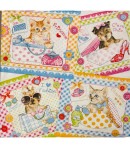 SERVIETTE CHATONS ET CHIOTS CHICS