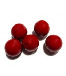 BILLES BORDEAUX EN PLASTIQUE X5 - 2.2CM