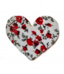 COEUR FLEURI EN BOIS - ROUGE 5.2X4.3CM