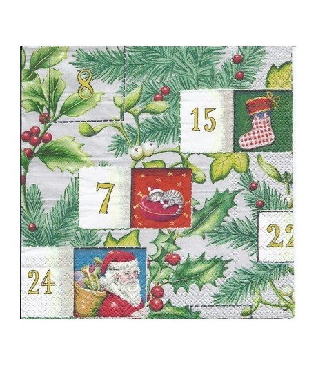 SERVIETTE CALENDRIER DE L'AVENT