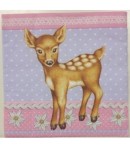 SERVIETTE BICHE LILAS